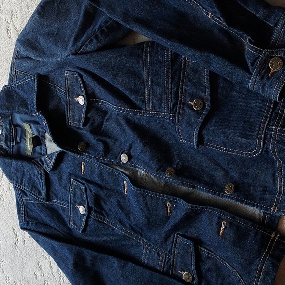 Eddie Bauer denim jacket size petite medium - Picture 3 of 5